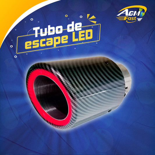 Tubo de Escape LED Carbon Terminación Enrollado