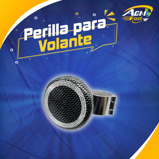 Perilla para Volante Negro Con Rectángulos