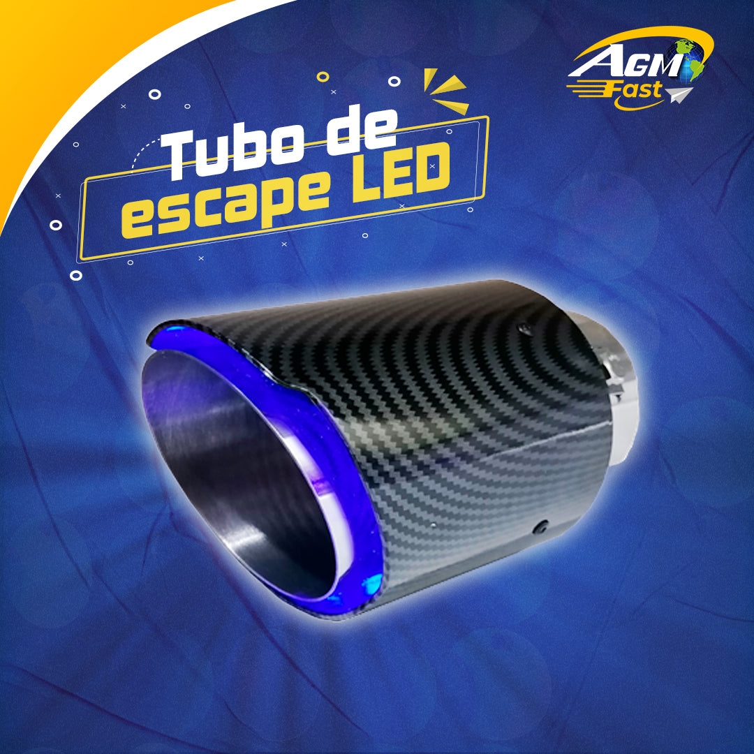 Tubo de Escape LED Carbon Terminación Recta