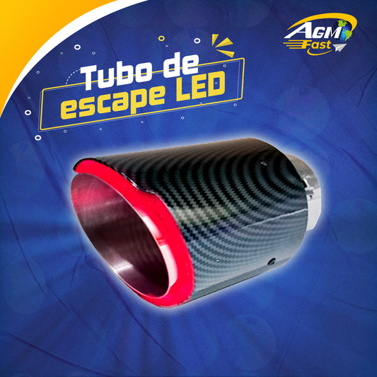 Tubo de Escape LED Carbon Terminación Recta