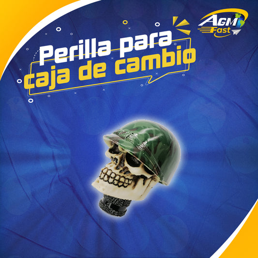 Perilla para Caja Calavera con Casco Camuflado